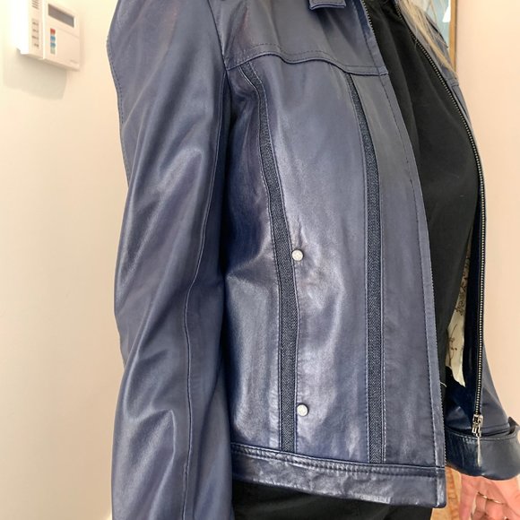 PAIGE leather denim jacket - Picture 3 of 7